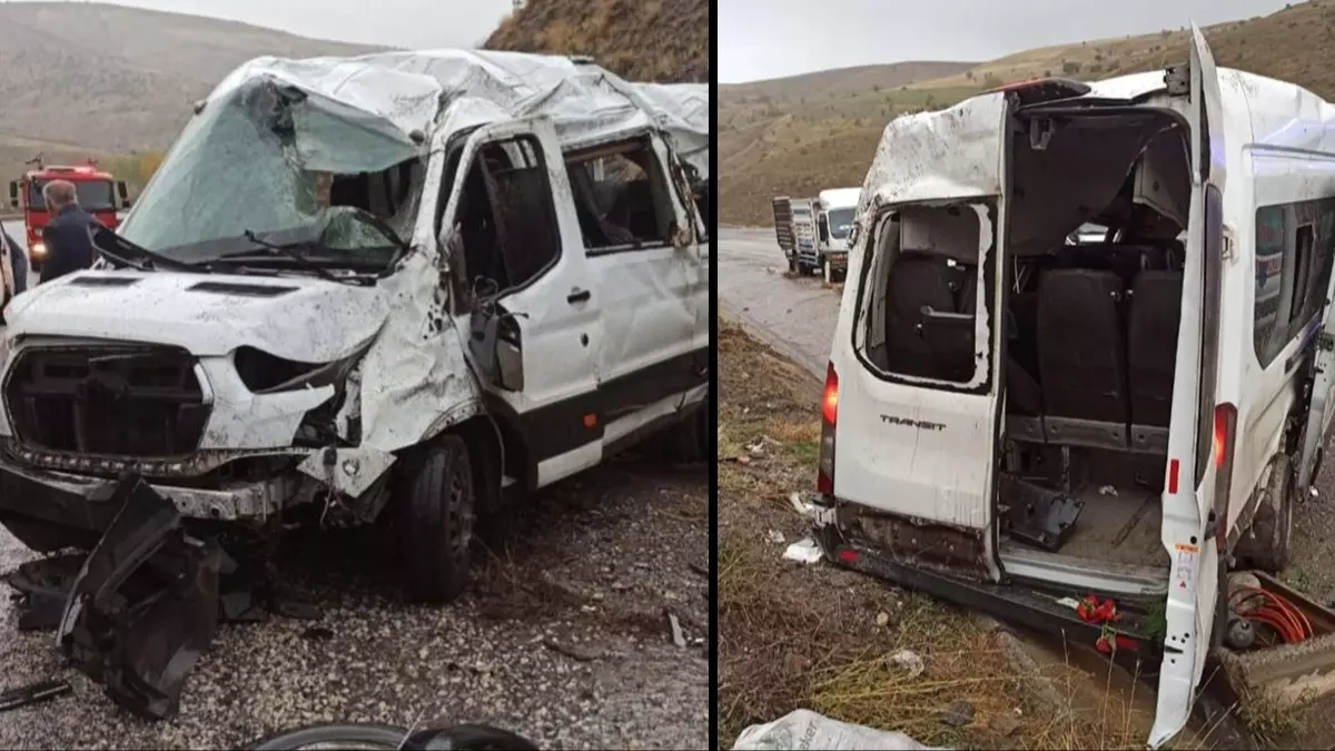 Van- Bitlis Karayolunda Minibüs Kazası 