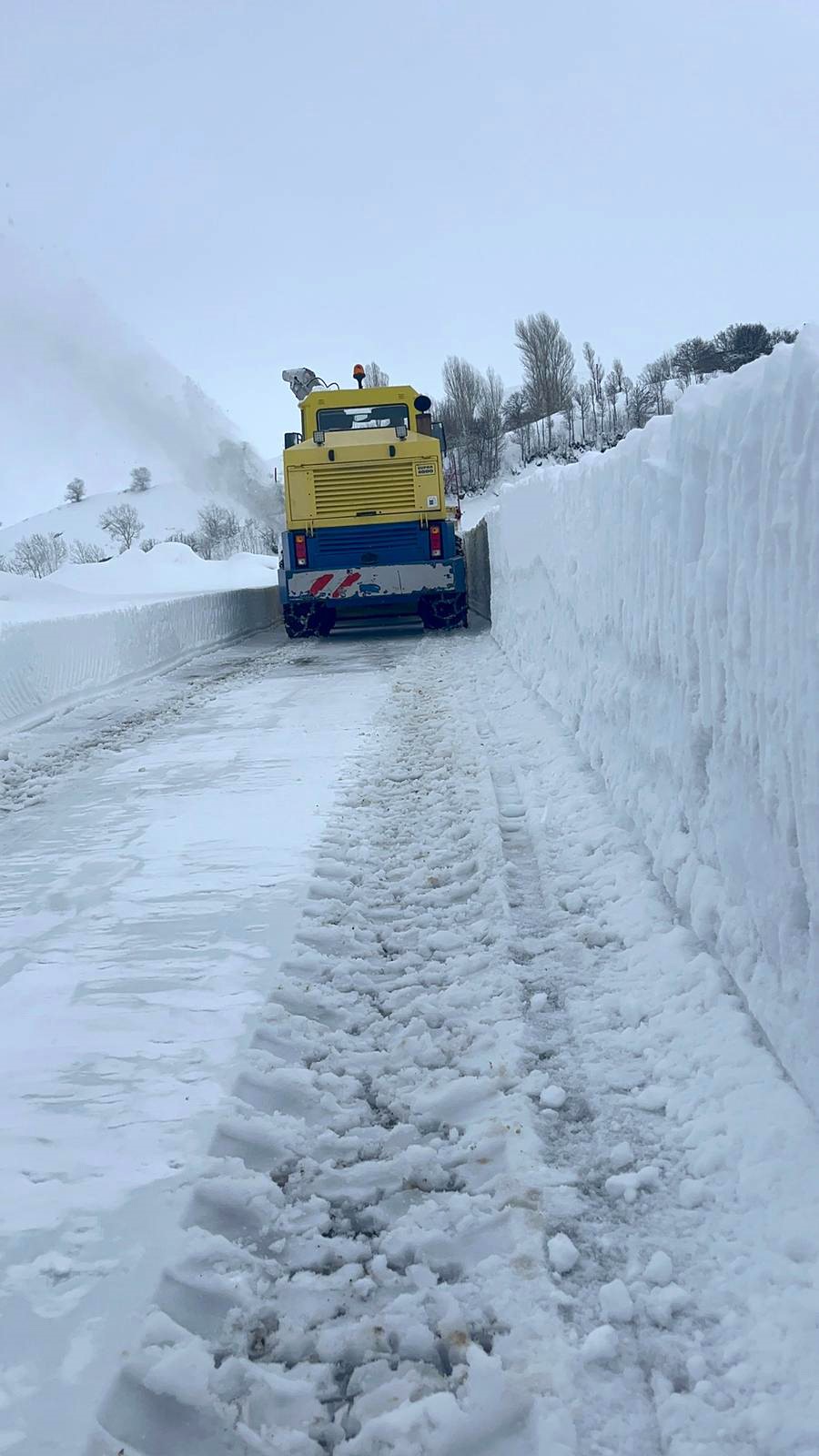 Bitlis'te kardan dolayı kapanan köy yolları tek tek açılıyor
