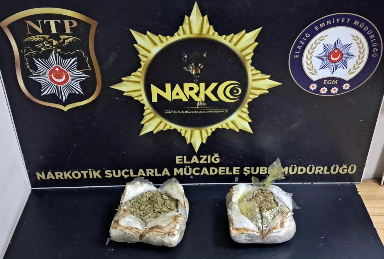 Elazığ'da 1 kilo 292 gram uyuşturucu ele geçirildi: 1 tutuklama